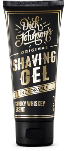 Dick Johnson Rasiergel Smoky Whiskey 100 ml – Transparentes Rasiergel für Männer mit Whiskey-Holzrauch-Duft – Für schnelle & präzise Rasur – Rasierhilfe mit Signature-Duft – Männerpflege mit Stil