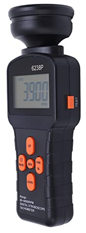 6238P bärbar stor LCD-handhållen digital stroboskop-varvtalsmätare rotationsmätare