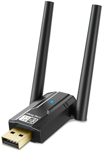 Adattatore Bluetooth 5.4 per PC, USB Bluetooth Dongle con portata di 150 m, Plug and Play, compatibile con Windows 11/10/8.1/7, per cuffie, tastiera, mouse, Bluetooth Stereo