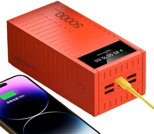 Laddning PowerBank | 50000 M AH 66 W Belastning | Modern Portable Power | Bank, Intelligent Laddningsoptimering Av Universellt Mobiltelefonbatteri Med LED -skärm För Camping Vandring Utomhus
