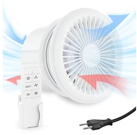 HG Power 100mm Abluftventilator 2 Richtungen Badlüfter mit Fernbedienung 3 Geschwindigkeiten Lüfter Leise mit Speicherfunktion für Bad Küche WC Garage Keller Auspuff und Einlass Belüftung