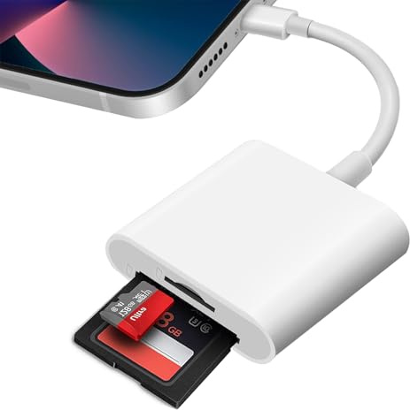 USB C SD Card Reader,sd card reader usb c,usbc sd card reade,Applicable for iPhone15/ Pro Max/Pro, iPad Pro/Air etc:Compatible with iphone, it is located in theBrowse、Files section when connecting.