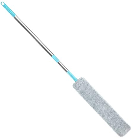 Retractable G ap Dust Cleaning Artifact, Long Handle Tool, 126x4x2cm, Flat Dusting Brush, Furniture Cleaner, Reusable Washable Head, for Ceiling Wardrobes Stove Cabinet