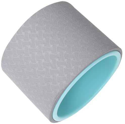 HOMOBABE Ruota Yoga per Backbend e Pilates Anello per Allenamento Vita e Corpo Cerchio Fitness Resistente e Leggero in Colore Grigio Blu