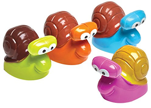amscan 9902058 Rennschneckenspielzeug, Partyzubehör, 4 Stück, Mehrfarbig, 1 Stück