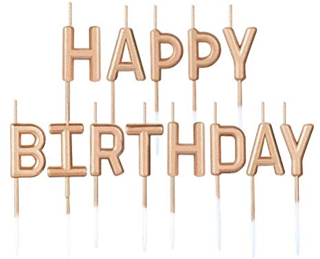 Candeline con Buon Compleanno,Particolari Candele di Compleanno con Happy Birthday per Decorazione della Torta di Compleanno,Champagne