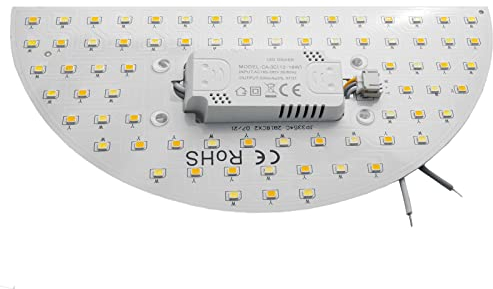 Planetitaly Circolina ricambio modulo LED 12W resa 120W CCT 3 STEP Da 3000K a 6500K 3 temperature di luce modulo piastra per plafoniera applique tabelle insegne luminose 230V