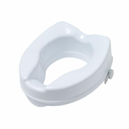 Cyman - Elevador de WC de 10 cm sin Tapa – Asiento Encajable, Desmontable y Adaptable a Inodoros Ovalados – Ideal para Personas Mayores o con Movilidad Reducida