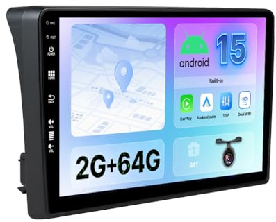 BXLIYER 9 Pouce 2G+64G Autoradio pour Fiat Ducato/Citroen Jumper/Peugeot Boxer GPS Radio - sans Fil Carplay Android Auto - Android 15 - Caméra arrière - 2 Din - Dab Volant WLAN Bluetooth DSP 4G