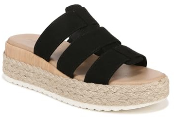 Dr. Scholl's Womens Electric Espadrille Sandal Black Microfiber 11 M