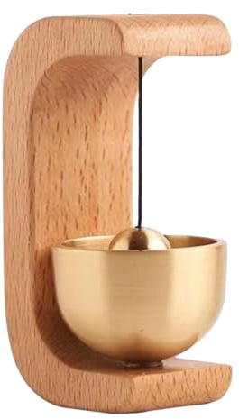 Campanello magnetico per porta – Campanello in legno, campanellino decorativo magnetico potente | campanello per porta in per porte in ferro, ristorante, campanello leggero per