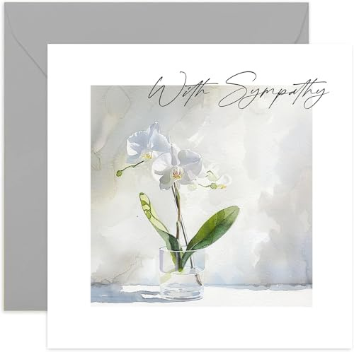 With Sympathy Card - Thinking of You Card - Deepest Sympathy Thourghful Greeting Card for Them - Condolences Card for Friends and Family - So Sorry Card | Blank Inside