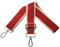 Schultergurt für Tasche Taschengurte zum Wechseln, Verstellbar Taschengurt Breit 3.8cm mit Silber Karabiner - Taschenband Schulterriemen Tragegurt für Handtaschen Damen, Khaki/Rot, K12