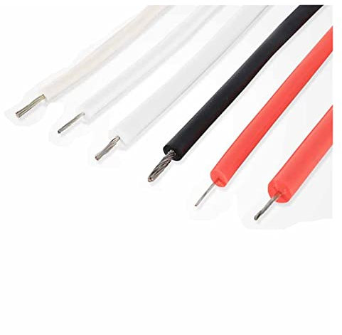 20m Tinned Copper Wire UL3239 Silicone 6KV 10KV 20KV High Voltage Wire Cable 16awg 18awg 20AWG 22awg 24AWG High Temperature 150°(Rosso,6KV-28AWG)