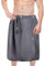 Maxmoc Saunahandtuch Herren,Verstellbare Saunatuch Herren,Großes Schnelltrockend Saunahandtuch,Mikrofaser Herren Badetuch mit Druckknöpfe und Taschen für Fitnessstudio Dusche Sauna(70 X 140 cm,Grau)