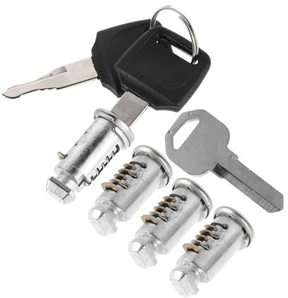 ​​UKCOCO Kit de Verrouillage Métallique: 1 Ensemble de Serrures en Alliage de Zinc avec Clés pour Meubles et Armoires - Sécurise Vos Biens, Compact et Facile à Utiliser​​