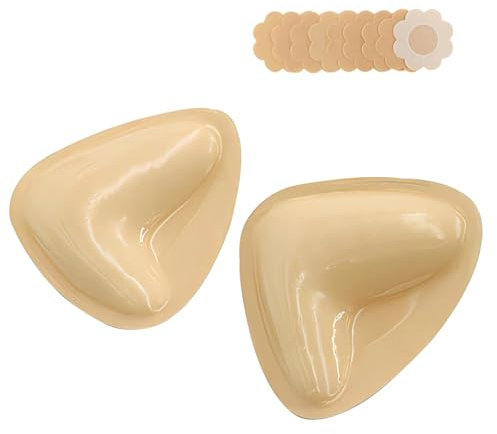 TAXTYHRE Coussinets Soutien-Gorge Adhésifs, Coussinets Push Up Adhésifs, Protège-tétons Invisibles, Soutien Gorge en Silicone Réutilisables pour Femmes, Bonnet B