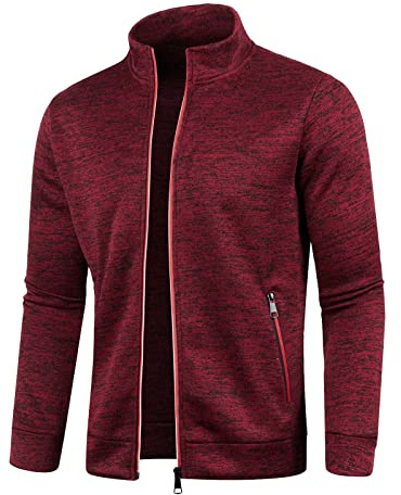 Men's Sweatshirt Track Jackets Full Zip Tops Casual Slim Fit Coat Workout Running Athletic Active Lightweight Jacket with Pockets