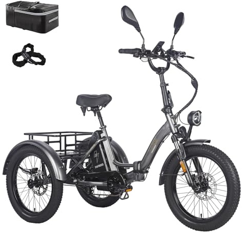 Fafrees F20 Mate Triciclo Eléctrico para Adultos batería 48V 21 Ah, Bicicleta eléctrica 20 Pulgadas, homologado, 180kg, Plegable De 3 Ruedas 65N.m, Frenos de Disco hidráulicos, E Bike Hombre Mujer