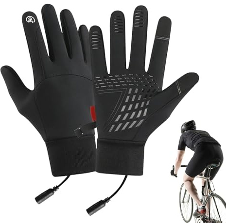 lisutupode Guantes Calefactables para Hombre, M, L, XL Guantes De con Calefacción Carga USB Impermeables Antideslizantes Táctiles para Hombre Mujer Conducción Senderismo Clima