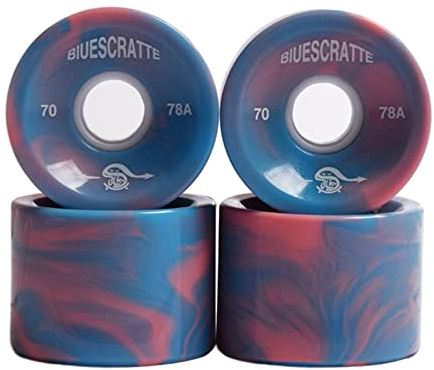 KQFCAZRE Lot de 4 roulettes de Skateboard 78A 70 Mm X 51 Mm pour Longboard et Cruising