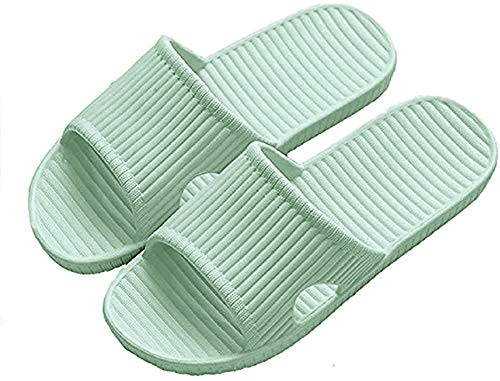 APIKA Pantofole Antiscivolo per Donna E Uomo Uso Interno Uso Esterno Suola in Schiuma Morbida di Sandalo da Bagno Scarpe da Piscina Casa Home Slide(Verde,38/39 EU)