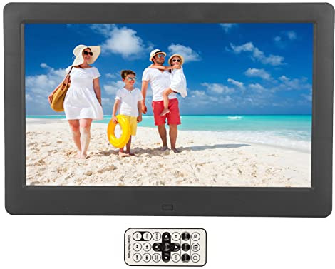 Cornice fotografica digitale da 10 pollici, 1080p led full hd digitale con memoria da 32 GB, rotazione automatica, orologio da presentazione, telecomando, musica, album fotografico elettronico