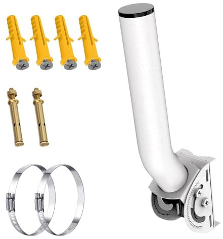 Satellite Antenna Mount, Starlink V2 Outdoor Adjustable TV Antenna Mount Wall J Pole Roof Mounting Kit, for Wall Eave Roof Mounting