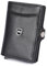 Kronenschein® Geldbörse Herren & Damen - Portemonnaie Leder mit RFID Schutz klein - POP-UP Geldbeutel Mini - Slim Wallet - Kartenetui - Portmonee Schwarz