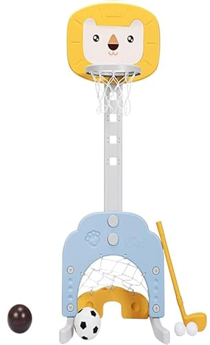 ROMARK Canestro Basket Bambini Regolabile in Altezza - per Interno ed Esterno - Set da Gioco - Calcio - Golf - Basket