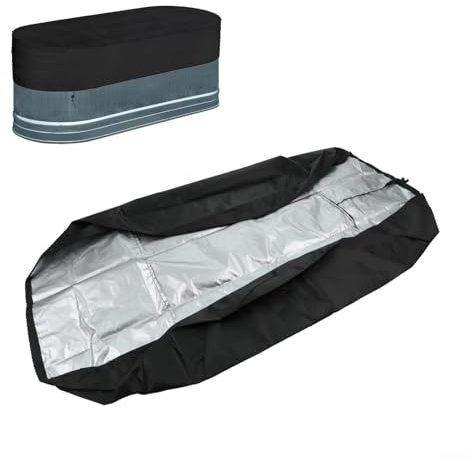 Homeponnew Bâche de piscine ovale d'extérieur en tissu Oxford 210D robuste et imperméable avec cordon de serrage en bas pour baignoire plongeante froide, équitation, équipement agricole, protection
