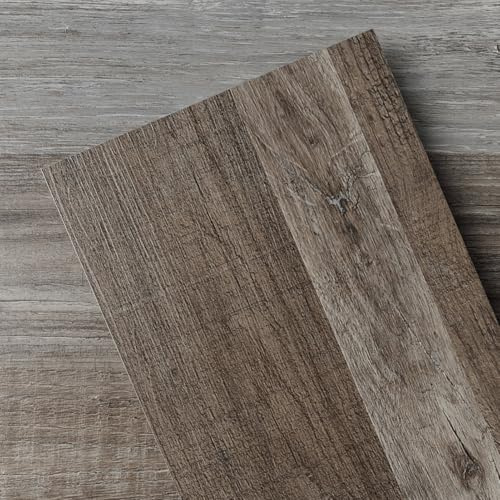 GreenFullHouse Self Adhesive Floor Tile, Waterproof Self Adhesive Floor Planks, Wood Effect Vinyl Flooring for Bathroom Kitchen Bedroom, 36 Pieces | 5.02㎡, 6 x 36 inches, Oak Block