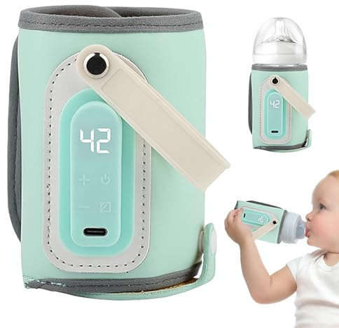 scaldabiberon - alimentazione USB, riscaldamento portatile, isolamento termico rapido, controllo della temperatura di alimentazione del bambino | Per i viaggi con biberon guidato