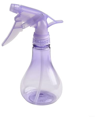 CYRENT Hand Held Spray Bottle 250ml Plastic Watering Can With Pump Head Fine Mist Sprayer For Garden Flowers Houseplants Hairdressing Salon Cleaning(Purple)