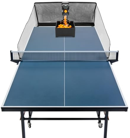 Guoked Machine de tennis de table automatique - 36 W - Capacité de 100 balles - Robot de tennis de table - Machine à lancer automatique pour gymnases, écoles, centres d'entraînement