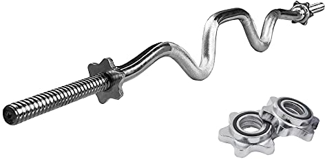 4ft Olympic Langhantelstange,Anti-Slip Hantelstangen Trizeps Bizeps,Verchromt und Gerändelt Olympische SZ Stange 50mm/25mm mit Gewichten,Fachmann Olympische Gewichtheberstange(Color:4ft(1.2M) Ø 25mm)