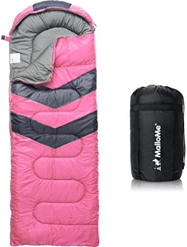MalloMe – Saco de Dormir para Adulto, niño, Invierno, Verano, Primavera, otoño, plumón para 1 Persona, Impermeable, Bolsas de Dormir y Senderismo – Bolsa de Dormir Ultraligera, compacta para Dormir