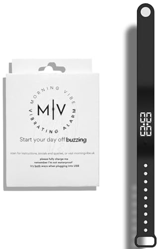 Morning Vibe - Silent Vibrating Alarm Clock Watch - Will not Disturb Others - for Those with Partners/New Borns and Hearing Impaired/Deep Sleepers - 10 Customisable Day of The Week Specific Alarms