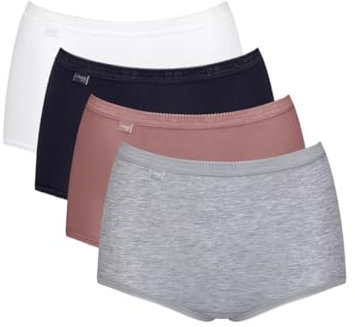 Basic+ Maxi Slip (3er Pack) Weiß/Blau/Rosa/Grau Weiß M - 12, Weiß/Blau/Rosa/Grau, M