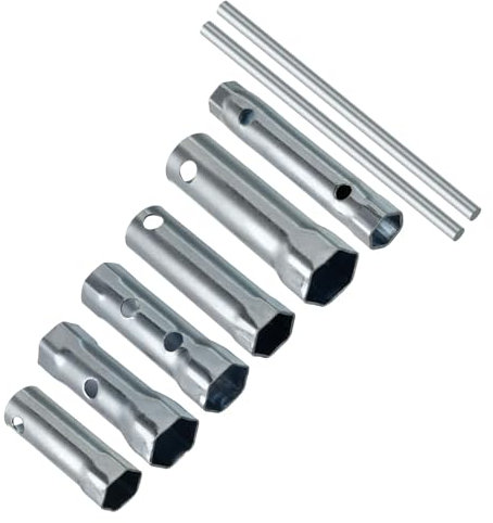 CoCud Clé à Bougie d'Allumage pour Moto à Double Extrémité, 8-10mm, Douille à Emmanchement Profond avec Barre - (Applications : pour Automobile), 6 Pièces