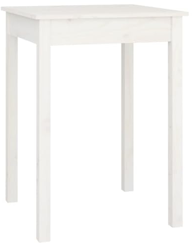 Kangmusi Esstisch Wei? 55x55x75 cm Massivholz Kiefer, kangmusi814255