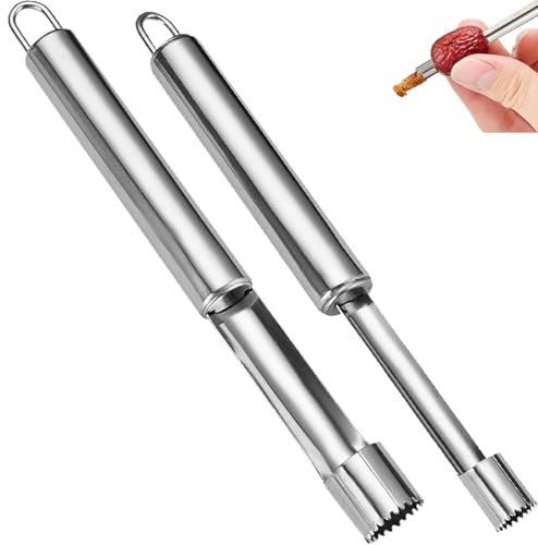 Votvlog 2 Pezzi Togli Torsolo Mela Dimensioni Diverse, Frutta Levatorsoli Multifunzione in Acciaio Inox, Pera Core Remover Strumento per la Casa e la Cucina, Facile da Pulire,Lavabile in Lavastoviglie