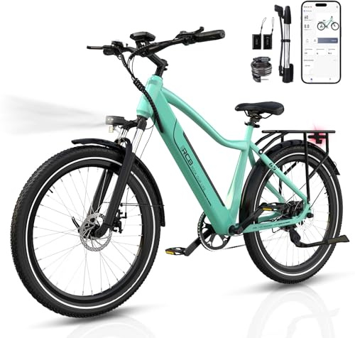 RCB G5 Electric Bike, 27.5 Adult E-Bike, 250W Motor,36V 13Ah, Max Speed 25 km/h, NFC/APP Unlock, Urban E Bike for Men and Women Commuter Riding