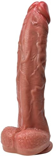11 Inch Big Thick Dildo Adult Sex Toys, Realistic Huge Anal Dildo Dual Layer Silicone Dildos with Strong Suction Cup for G-spot Anal Hands-Free Play, Massive Wide for Women Men Couples Sex Toy