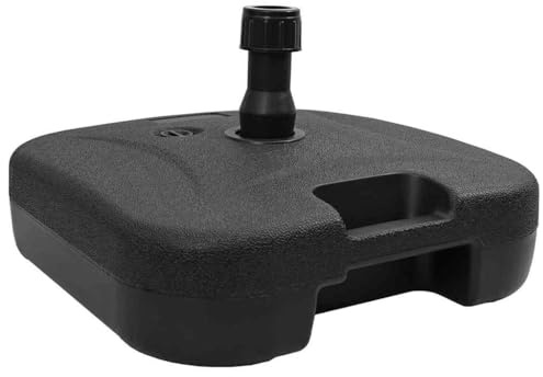 vidaXL Pied de Parasol Noir 45 x 45 x 29,5 cm, Socle de Parasol rectangulaire, Portable et résistant, Accessoire extérieur pour Ombre Efficace