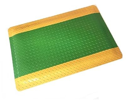 Industrielle ergonomische Anti-Ermüdungsmatte für Steharbeiten, wasserdicht und rutschfest, 120 x 60 cm, Bein- und Rückenschmerzen, Grün