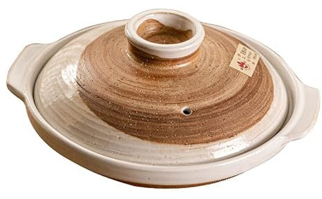 Tegame Terracotta Pentola in casseruola di argilla fatta a mano Pentola for zuppa in ceramica domestica in porcellana Ciotola poco profonda Pentola singola in argilla Pentola In Ghisa Con Coperchio(18