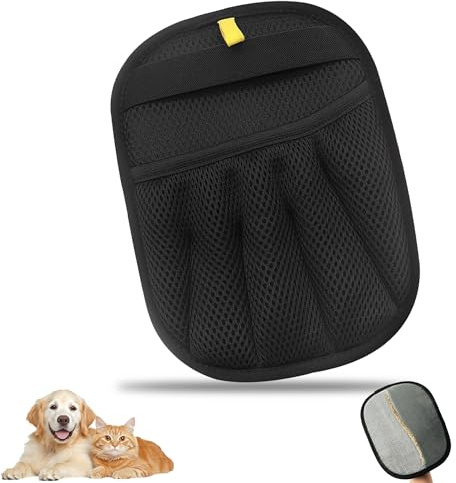 Gant Poils Animaux, Gants Brosse Anti Poils Animaux, Gant Chien Brosse Poil Chat Double Face Féutilisables pour Le Lavage Le Toilettage et l'Élimination des Poils d'animaux Canapé Vetement (1 PCS)