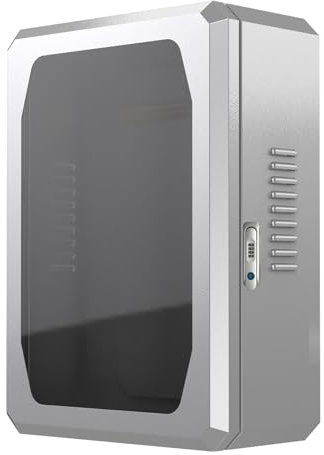 Boîtier de Station de Charge Murale, Boîtier Verrouillable for Borne de Recharge Murale for Véhicules électriques avec Organiseur de Câbles, Compatible avec une Variété de Bornes de Recharge(Silver,M/