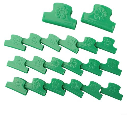 20 morsetti in plastica per serre per tubi da 5-6 mm, pali per piante e reti da giardino, strumenti di fissaggio con manici filettati antiscivolo